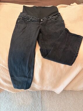 Abercrombie & Fitch Black Maternity Straight-Leg Jeans
